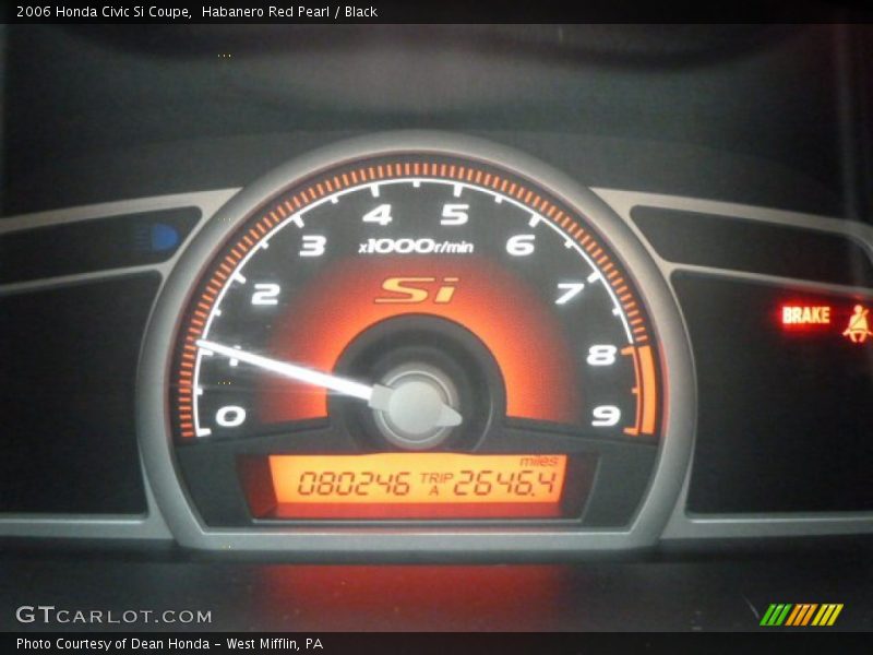 Habanero Red Pearl / Black 2006 Honda Civic Si Coupe