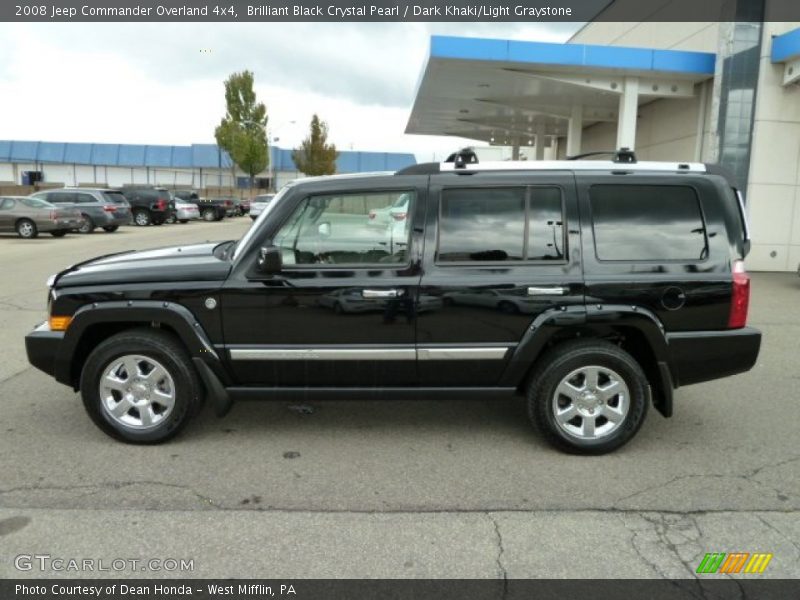 Brilliant Black Crystal Pearl / Dark Khaki/Light Graystone 2008 Jeep Commander Overland 4x4