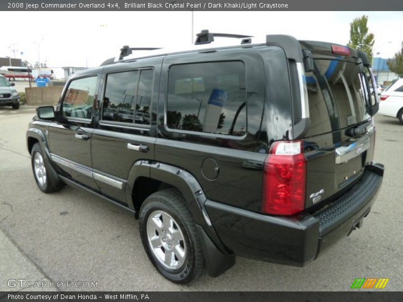 Brilliant Black Crystal Pearl / Dark Khaki/Light Graystone 2008 Jeep Commander Overland 4x4