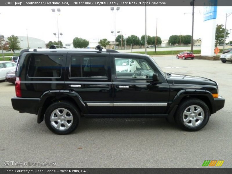 Brilliant Black Crystal Pearl / Dark Khaki/Light Graystone 2008 Jeep Commander Overland 4x4