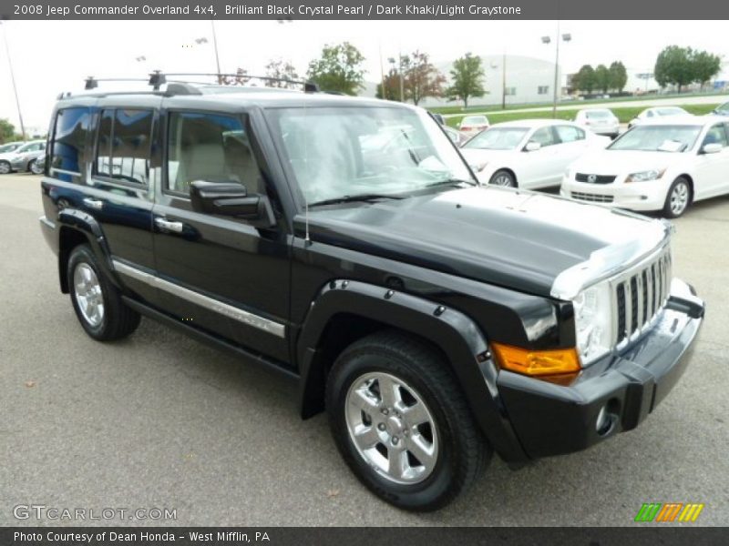 Brilliant Black Crystal Pearl / Dark Khaki/Light Graystone 2008 Jeep Commander Overland 4x4