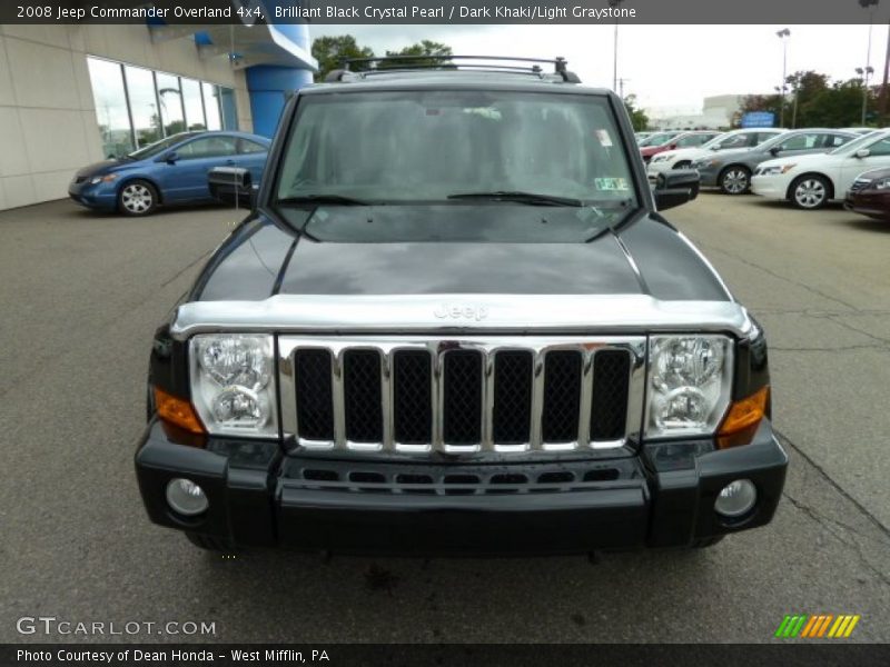 Brilliant Black Crystal Pearl / Dark Khaki/Light Graystone 2008 Jeep Commander Overland 4x4