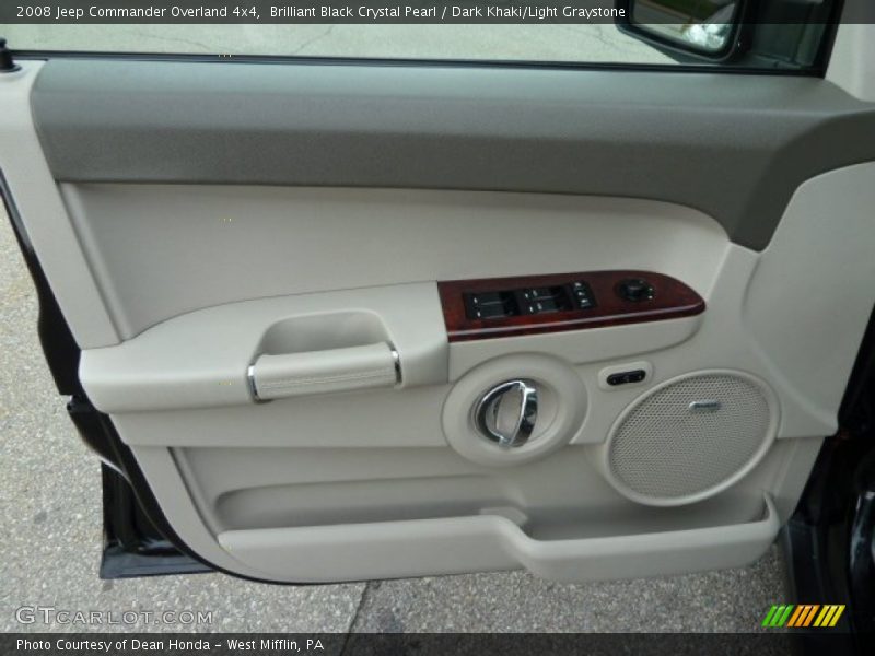 Brilliant Black Crystal Pearl / Dark Khaki/Light Graystone 2008 Jeep Commander Overland 4x4