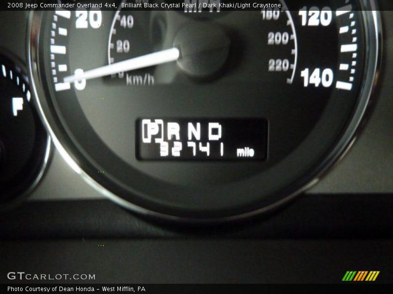 Brilliant Black Crystal Pearl / Dark Khaki/Light Graystone 2008 Jeep Commander Overland 4x4