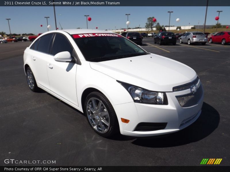 Summit White / Jet Black/Medium Titanium 2011 Chevrolet Cruze LS