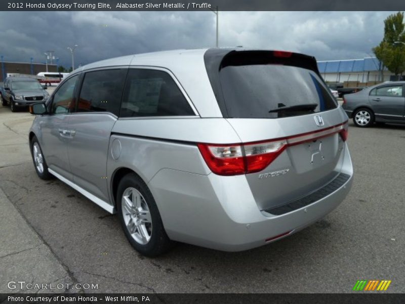 Alabaster Silver Metallic / Truffle 2012 Honda Odyssey Touring Elite