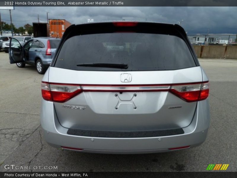 Alabaster Silver Metallic / Truffle 2012 Honda Odyssey Touring Elite