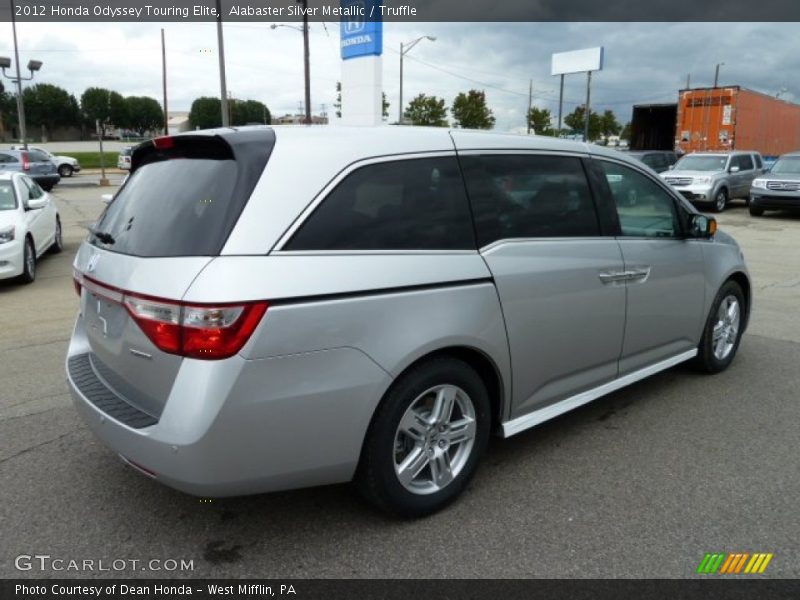 Alabaster Silver Metallic / Truffle 2012 Honda Odyssey Touring Elite