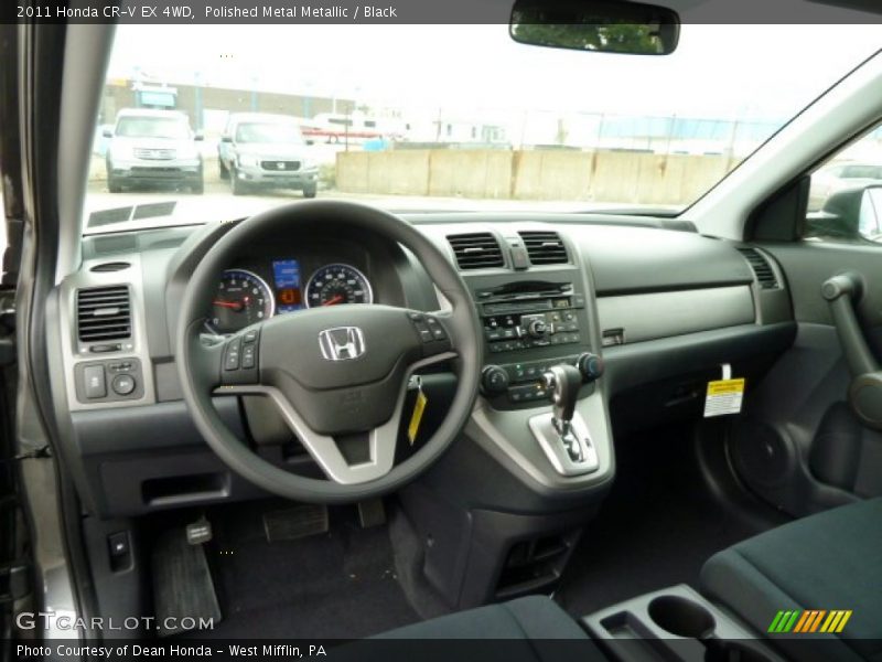 Polished Metal Metallic / Black 2011 Honda CR-V EX 4WD