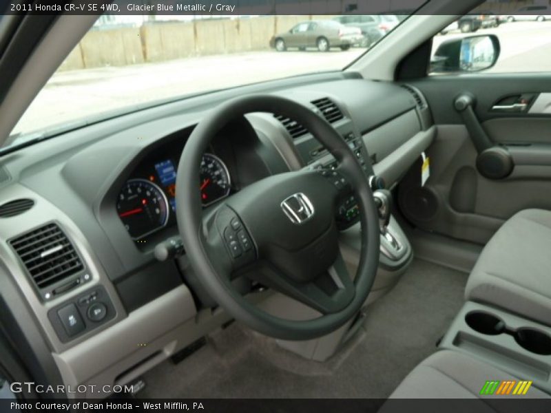 Glacier Blue Metallic / Gray 2011 Honda CR-V SE 4WD