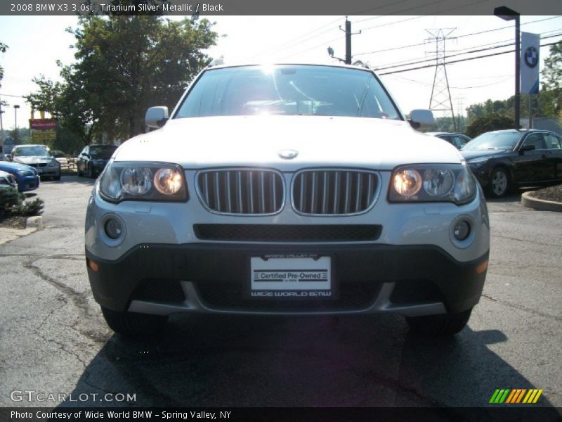 Titanium Silver Metallic / Black 2008 BMW X3 3.0si