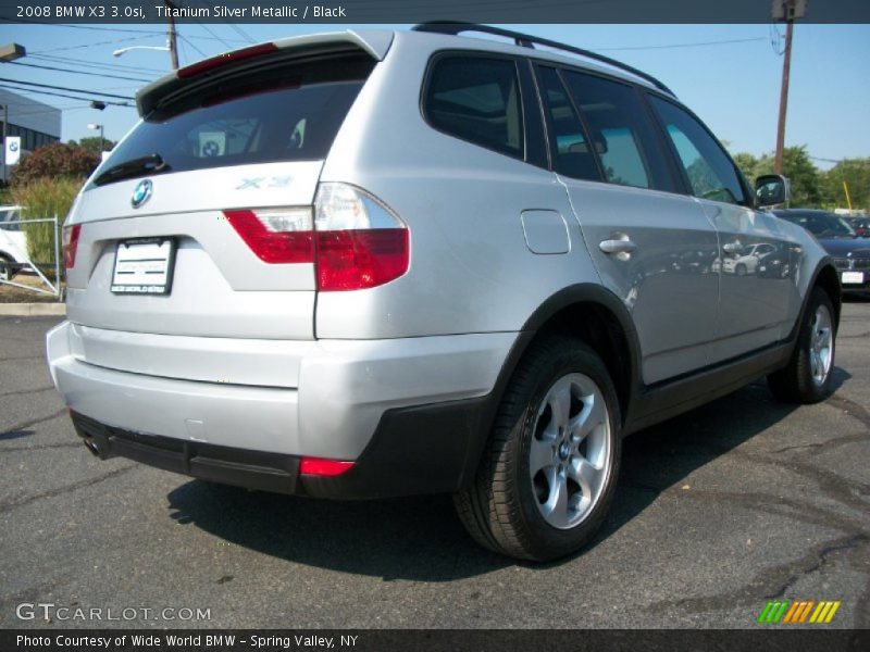 Titanium Silver Metallic / Black 2008 BMW X3 3.0si