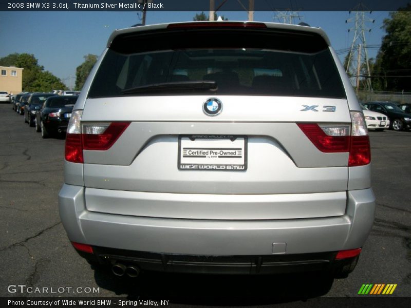 Titanium Silver Metallic / Black 2008 BMW X3 3.0si