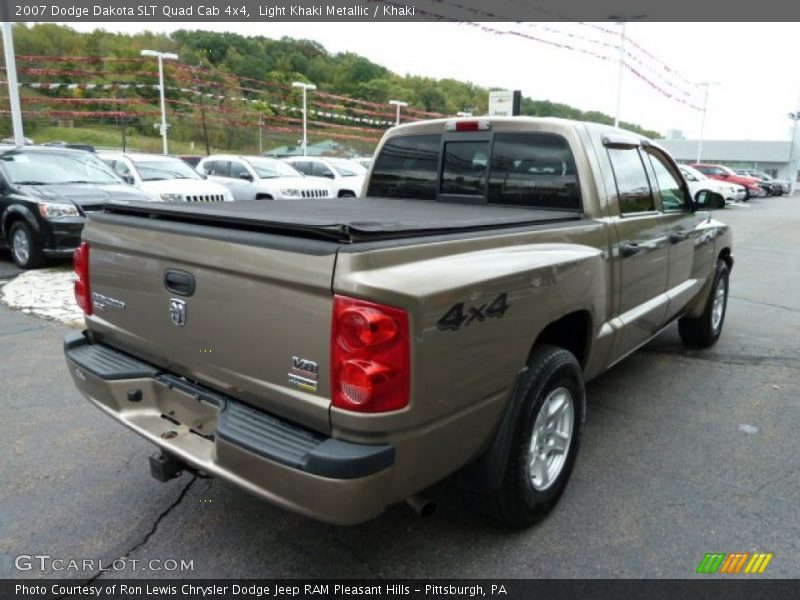 Light Khaki Metallic / Khaki 2007 Dodge Dakota SLT Quad Cab 4x4