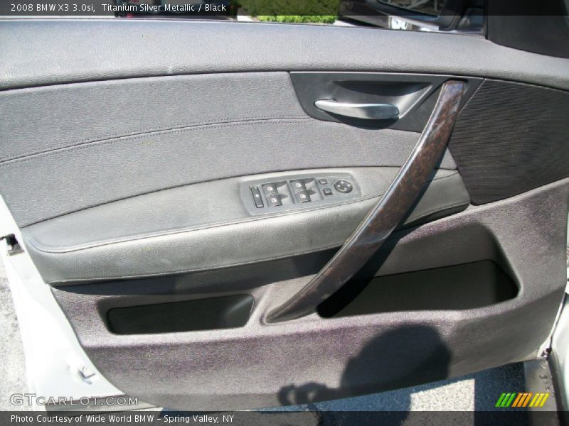 Titanium Silver Metallic / Black 2008 BMW X3 3.0si