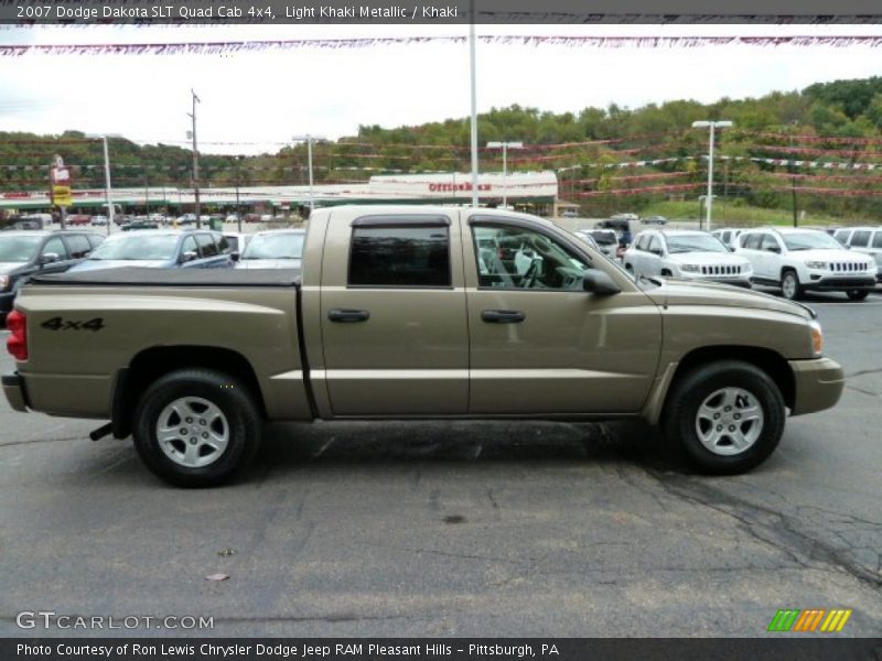 Light Khaki Metallic / Khaki 2007 Dodge Dakota SLT Quad Cab 4x4