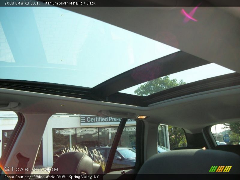 Titanium Silver Metallic / Black 2008 BMW X3 3.0si