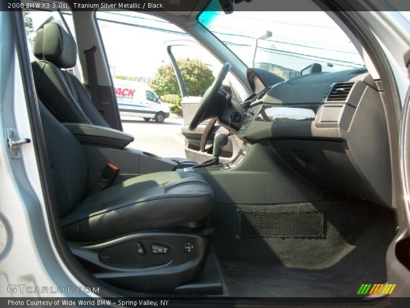 Titanium Silver Metallic / Black 2008 BMW X3 3.0si