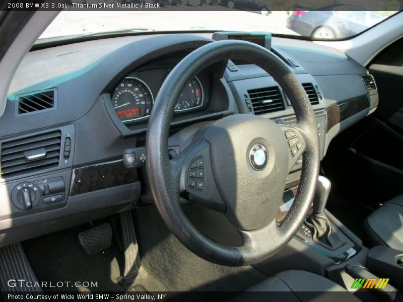 Titanium Silver Metallic / Black 2008 BMW X3 3.0si