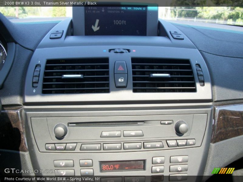 Titanium Silver Metallic / Black 2008 BMW X3 3.0si