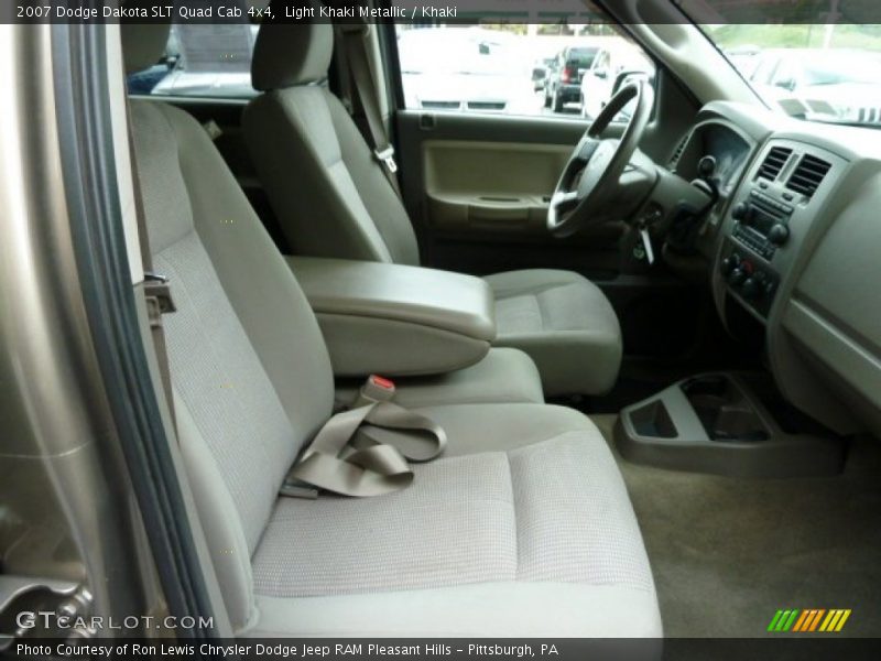 Light Khaki Metallic / Khaki 2007 Dodge Dakota SLT Quad Cab 4x4