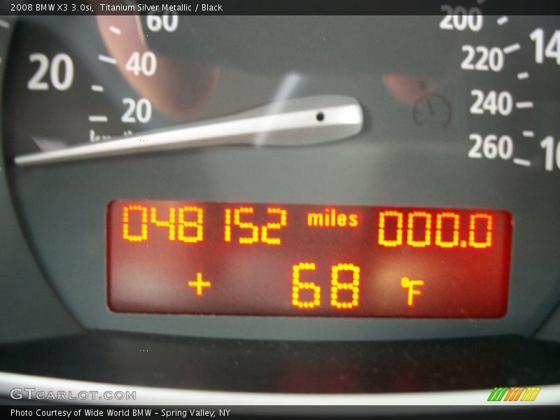 Titanium Silver Metallic / Black 2008 BMW X3 3.0si
