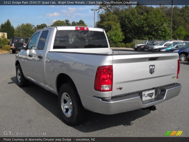 Bright Silver Metallic / Dark Slate Gray/Medium Graystone 2012 Dodge Ram 1500 ST Quad Cab