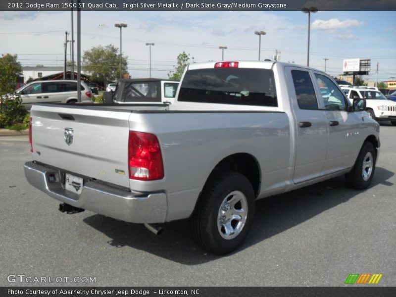 Bright Silver Metallic / Dark Slate Gray/Medium Graystone 2012 Dodge Ram 1500 ST Quad Cab