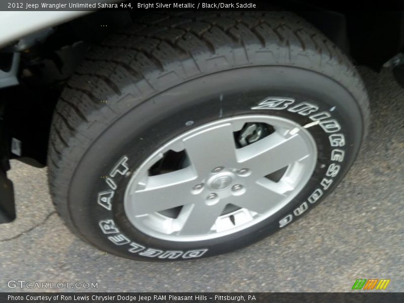 Bright Silver Metallic / Black/Dark Saddle 2012 Jeep Wrangler Unlimited Sahara 4x4