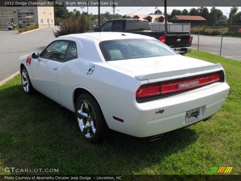 Bright White / Dark Slate Gray 2012 Dodge Challenger R/T Plus