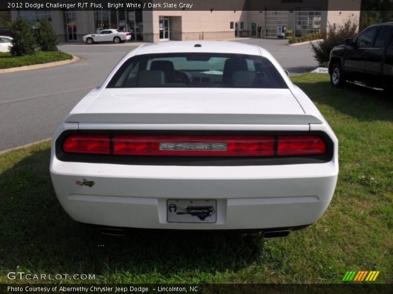 Bright White / Dark Slate Gray 2012 Dodge Challenger R/T Plus