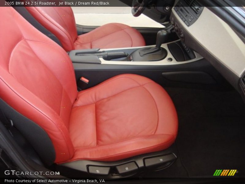 Jet Black / Dream Red/Black 2005 BMW Z4 2.5i Roadster
