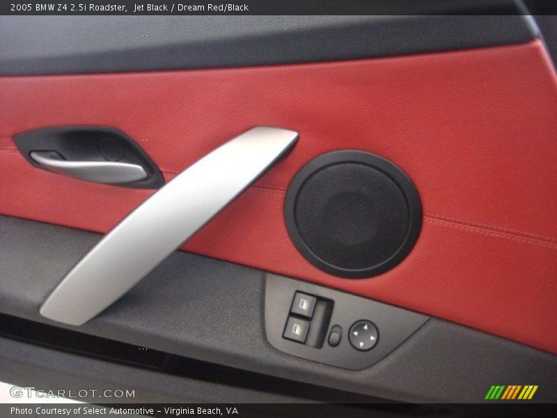 Jet Black / Dream Red/Black 2005 BMW Z4 2.5i Roadster