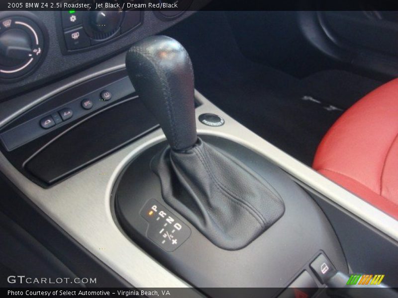 Jet Black / Dream Red/Black 2005 BMW Z4 2.5i Roadster