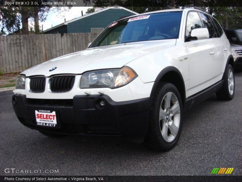 Alpine White / Black 2004 BMW X3 3.0i