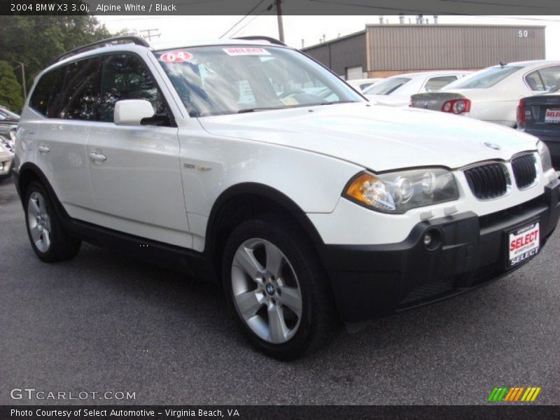 Alpine White / Black 2004 BMW X3 3.0i