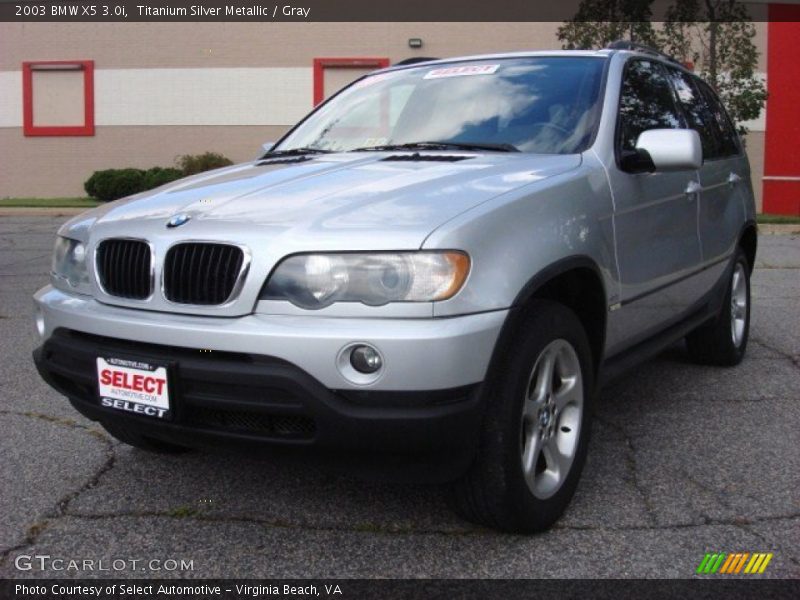 Titanium Silver Metallic / Gray 2003 BMW X5 3.0i