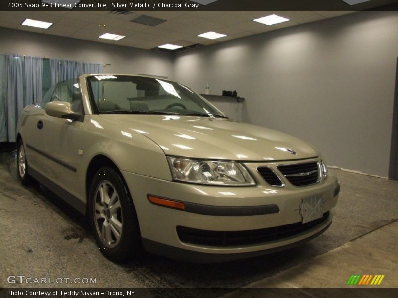 Silver Metallic / Charcoal Gray 2005 Saab 9-3 Linear Convertible