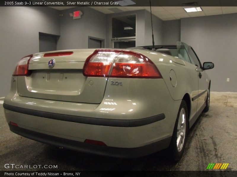 Silver Metallic / Charcoal Gray 2005 Saab 9-3 Linear Convertible