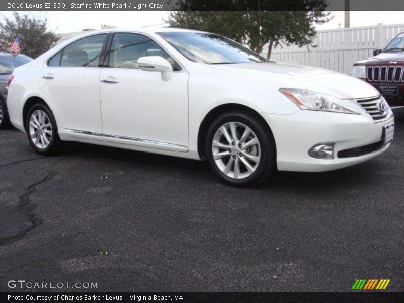 Starfire White Pearl / Light Gray 2010 Lexus ES 350