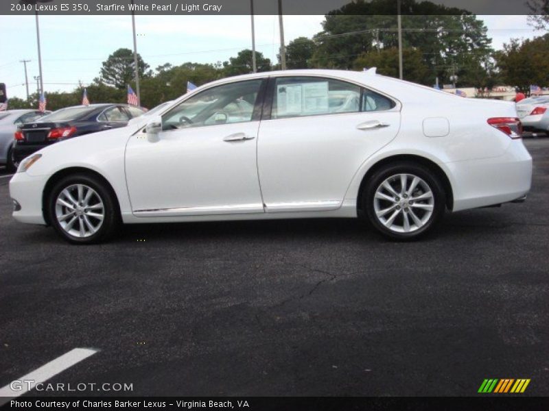 Starfire White Pearl / Light Gray 2010 Lexus ES 350