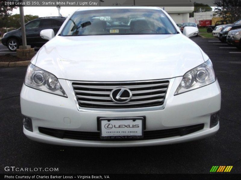Starfire White Pearl / Light Gray 2010 Lexus ES 350