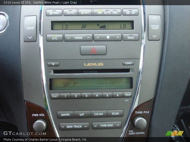 Starfire White Pearl / Light Gray 2010 Lexus ES 350
