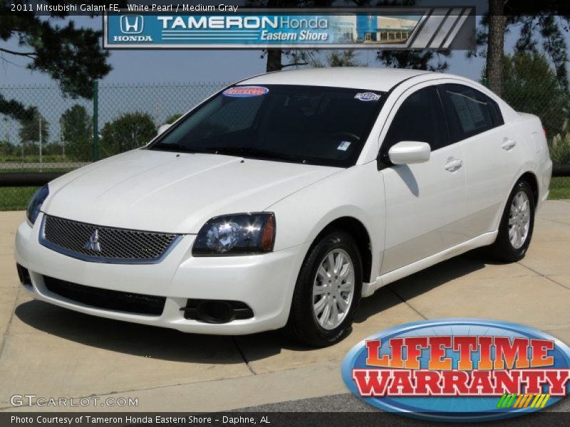 White Pearl / Medium Gray 2011 Mitsubishi Galant FE