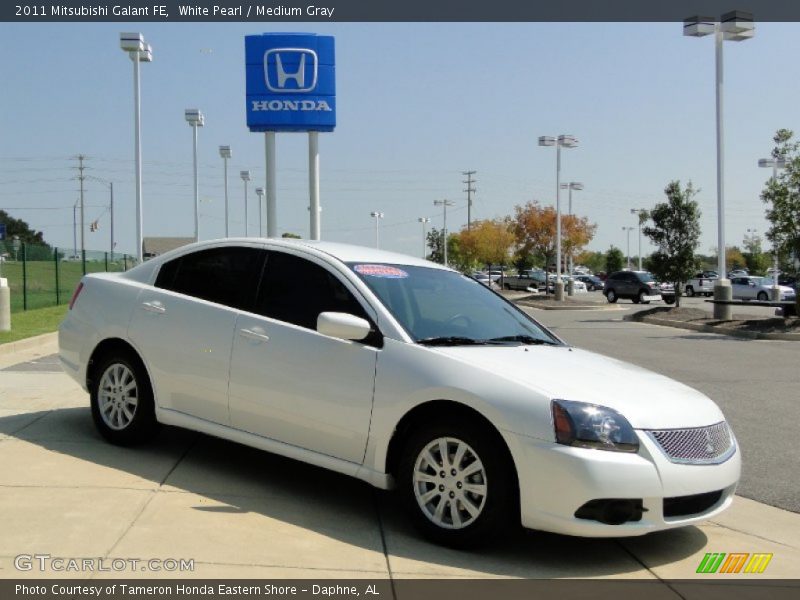 White Pearl / Medium Gray 2011 Mitsubishi Galant FE