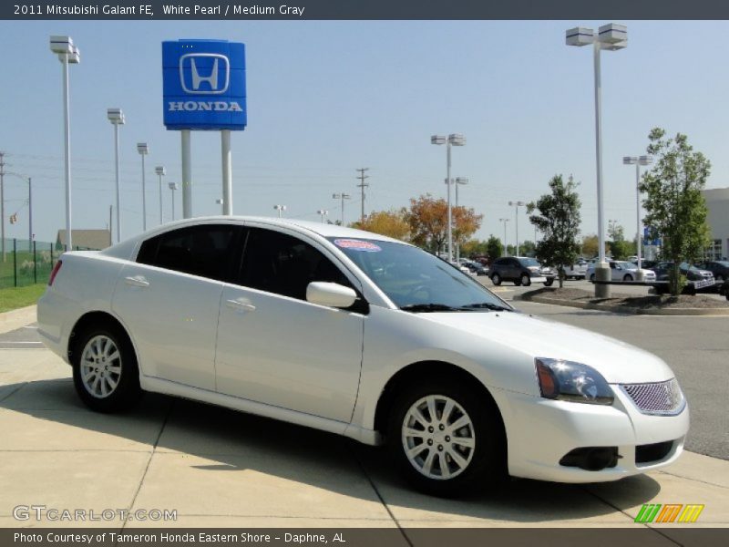 White Pearl / Medium Gray 2011 Mitsubishi Galant FE