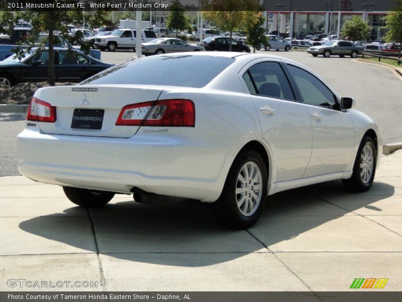 White Pearl / Medium Gray 2011 Mitsubishi Galant FE