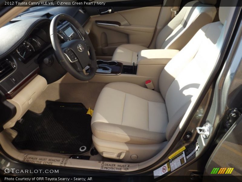 Cypress Green Pearl / Ivory 2012 Toyota Camry XLE V6