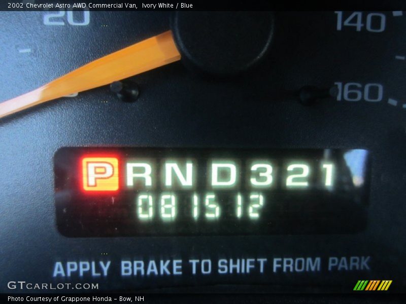 Ivory White / Blue 2002 Chevrolet Astro AWD Commercial Van