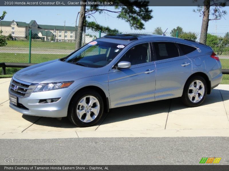 Glacier Blue Metallic / Black 2010 Honda Accord Crosstour EX-L